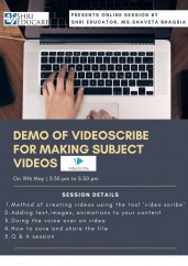 online session on Demo of Videoscribe for making subject videos