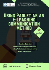Online session on Using Padlet as an E-learning communication method