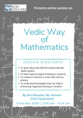 Online session on Vedic Way of Mathematics