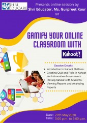 Online session on Gamify your online classroom with Kahoot!
