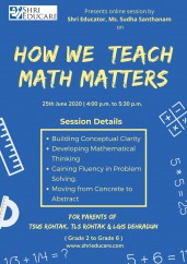 Online session on How we teach math matters