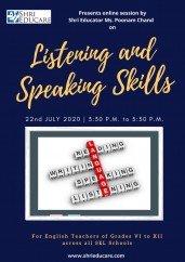 Online session on listening and speaking skills