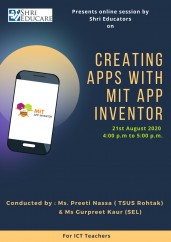 Online session on creating apps with MIT app inventor