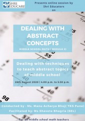 Online session on Dealing with abstract concepts