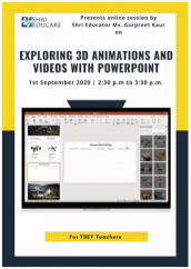 Online session on exploring 3D animations with powerpoint