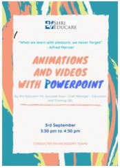 Online session on animations and videos with powerpoint