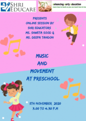 Online session on Music & Movement at Preschool