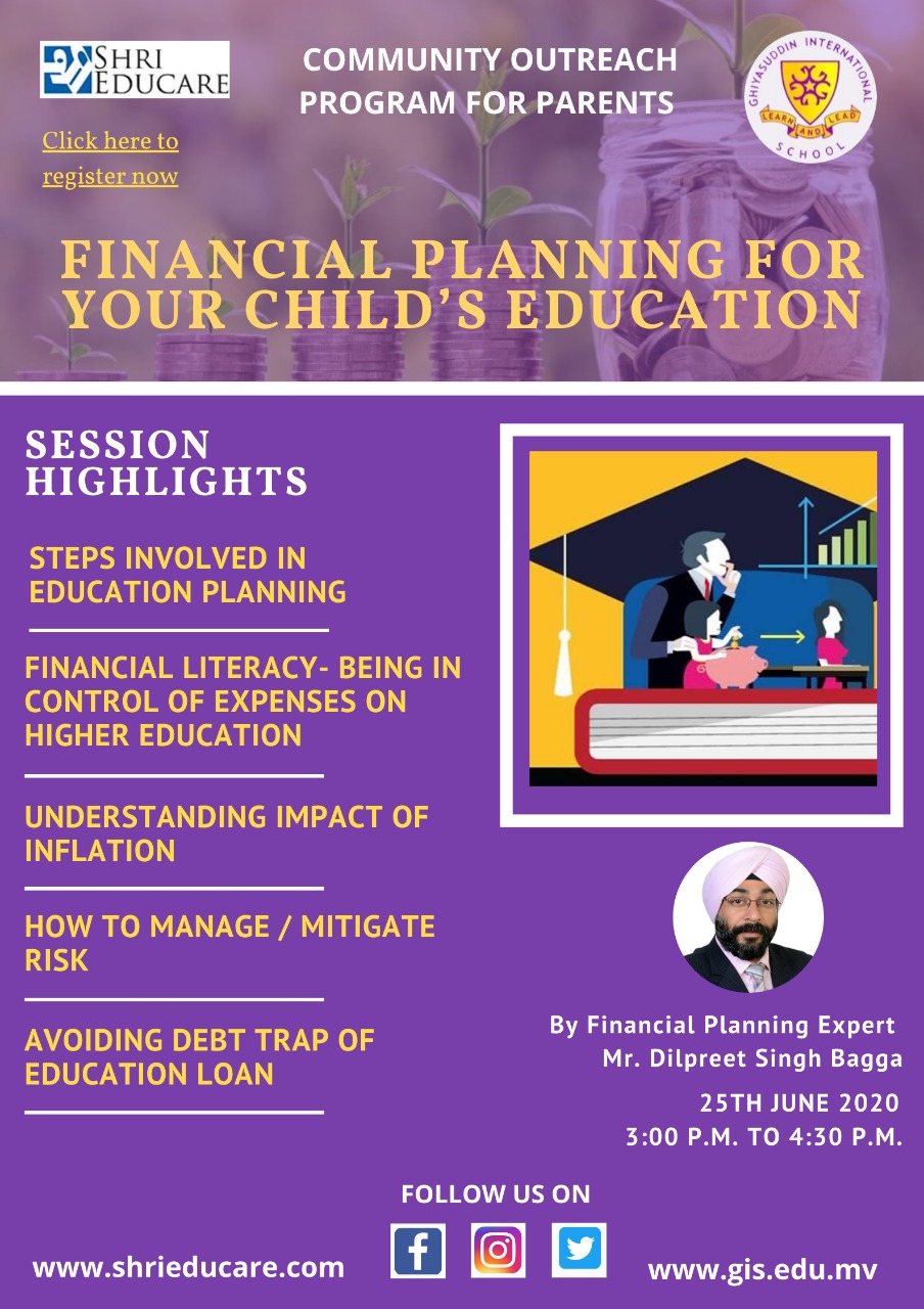 Online session on financial planning for your childs education