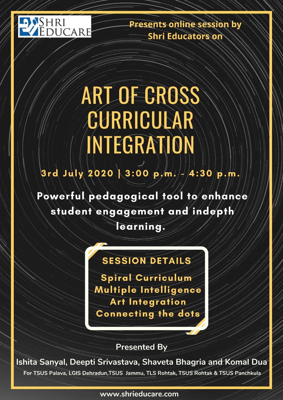Online session on the art of cross curricular integration