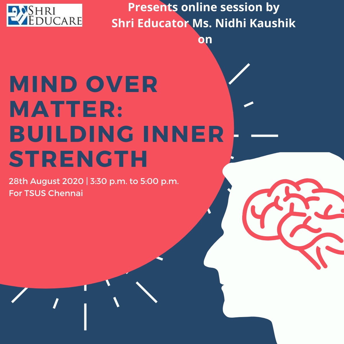 Online session on mind over matter: building inner strength